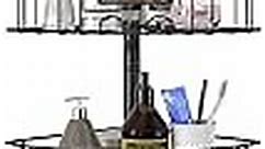 Rustproof Shower Caddy for Bathroom, Bathtub Storage Organizer with 4 Adjustable Baskets, 39-125 Inch Shower Corner Caddy with Tension Pole for Shampoo Accessories, Black