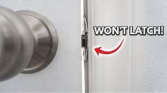 How To Fix A Door That Won't Latch With 6 Easy Tips & Tricks! Easy DIY Tutorial For Beginners!