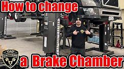 How to change a brake chamber/ How to change a brake chamber on a semi-truck/ Brake chamber replace