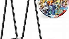 TR-LIFE 4 Pack 10 Inch Large Plate Stands for Display - Metal Plate Holder Stand + Picture Stand + Small Easels for Decorative Plate, Platter, Book, Plaques, Photo Frame, Tabletop Art