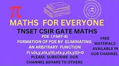 TNSET CSIR /KSET,TS&AP SET MATHS ,KERALA SET MATHS/ FORMATION OF PDE FROM F( u,v)=0