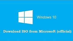 Download Free Windows 10 ISO from Microsoft (Official)