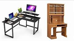 50+ Corner Desk Ideas to Build for Your Office | L shaped Corner Desk