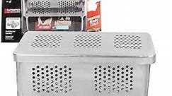Camerons The Flip Professional Hot & Cold Smoker Box - Patented BBQ Grill Smoke Box for Gas or Charcoal Grill w Firestarters - Infuse Smoky Barbecue Flavor into Meats - Great Grilling Gift for Men