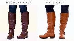 Journee Collection Women's Regular Sized and Wide-Calf Ankle-Strap Buckle Knee-High Riding Boot.