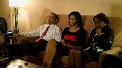 Barack Obama and Family on Election Night