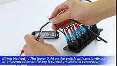FXC Rocker Switch Aluminum Panel 8 Gang Toggle Switches Dash 5 Pin ON/Off 2 LED Backlit for Boat Car Marine