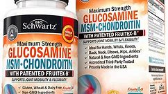 BioSchwartz Glucosamine MSM Chondroitin with Turmeric Curcumin | Daily Relief & Healthy Inflammatory Response | 90 Ct