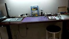 New model building desk setup. sit/stand dual motor stand.