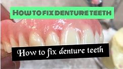 WARNING , Cheap Ways to do denture tooth repair.