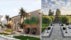 Garden gazebos ideas //Backyard home garden decorations|| Interior garden wall decor with small ⛲