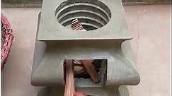 How to make an outdoor cooking stove using cement roofing sheets as mold