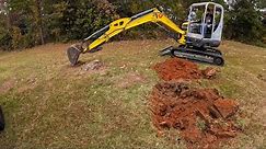 Rented A Small Underpowered Mini Excavator, For Stump Removal.