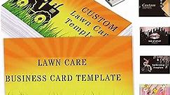 Custom Business Cards Customize with Logo QR Code Personalized Lawn Care Cards 1000 500 200 100 for Small Business, Double-Sided Printing