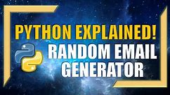 Build a Random Email Generator in Python
