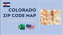 Colorado Zip Code Map in Excel - Zip Codes List and Population Map