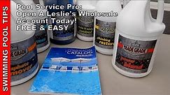 Pool Service Pro: Open A Leslie's Wholesale Account Today! Free and Easy!