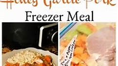 This Honey Garlic Pork freezer meal is all prepped and ready to go. When you are ready to eat it, defrost overnight then pour into your Crock-Pot in the morning. #freezermeals #crockpotrecipes #slowcooker #easydinner #whatsfordinner #recipereel | For the Love of Food Blog