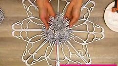 Easy Dollar Tree DIY: Coat Hanger Snowflake Christmas Decoration