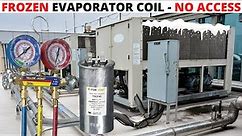 HVAC Service Call: Air Conditioner Freezing Up (Indoor Fan Motor Not Working) Evaporator Coil Frozen
