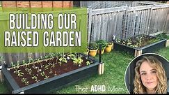 DIY an oldcastle planter brick raised garden beds with an arched trellis!