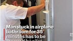 Passenger stuck in airplane toilet for 35 minutes — gets surprise rescue