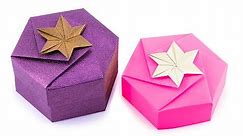 Origami Hexagonal Gift Box Tutorial - 1 Sheet DIY - Paper Kawaii