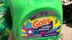Review of Gain + Odor Defense Liquid Laundry Detergent Super Fresh Blast Scent