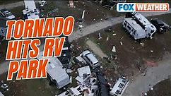 Suspected Long-Track Tornado Hits RV Park In Florida Panhandle, Flipping Several Trailers