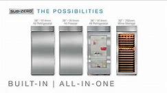SubZero Refrigerator & Freezer Configurations | Built In, All In One, Wine Storage