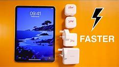 How to charge iPad Pro EVEN FASTER? 18W, 20W,30W