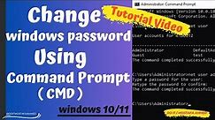 Easily Change a Windows Password Using Command Prompt