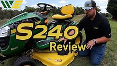 2020 John Deere S240 Riding Lawn Tractor Mower Review and Walkaround