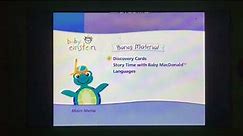 Baby Einstein 2004 DVD Sampler Menu