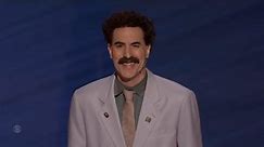 Borat congratulating U2 at the Kennedy Center Honors, which was taped earlier this month and broadcast on CBS last night #Borat #U2 #KanyeWest #Bono #KennedyCenterHonors #SachaBaronCohen | Stereogum