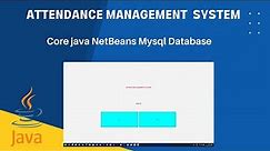Attendance Management System Java Mysql NetBeans IDE with Source Code