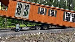 Amish Built 14x42 Shed Cabin Delivery!!!