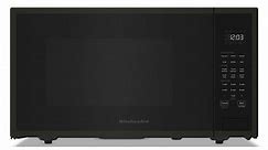KitchenAid 1.6 Cu. Ft. Countertop Microwave With Auto Functions In PrintShield Black Stainless Steel - KMCS122PBS