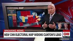 New CNN electoral map shows a widened Clinton lead