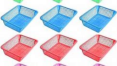 Unomor 12pcs Fruit Baskets Food Baskets Portable Vegetable Baskets Plastic Baskets basket plates