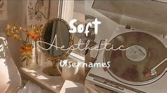 Soft aesthetic username | Ideas✨