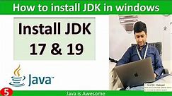 How to Install Java JDK 17, 19 on Windows 10 | java tutorial