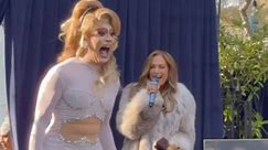 Jennifer Lopez surprises drag queen impersonator and her reaction is everything