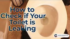 How to Check if Your Toilet is Leaking