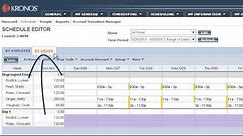 Workforce TImekeeper Schedule Editor Overview