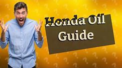 Can I use any oil for Honda lawn mower?