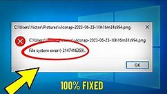 Fix File system error (-2147416359) When Opening Photos in Windows 10 / 11/8/7 | file System Error ✅