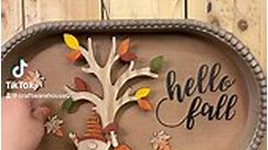 Transform one of our trays into some cute wall decor for fall! #craftwarehouse #fallseason #falldecor #falldecorating #falldecorideas #diyfalldecor #pnw #pnwstore #familybusiness | Craft Warehouse