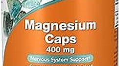 NOW Supplements, Magnesium 400 mg, Enzyme Function*, Nervous System Support*, 180 Veg Capsules