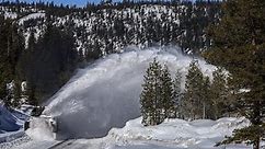 Rotary Snow Plow SPMW 207 on Donner Pass, Feb 9, 2023